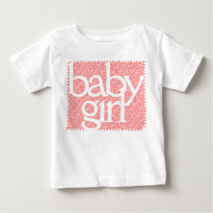 ベビーガールヴィンテージピンクフローラTシャツ ベビーTシャツ