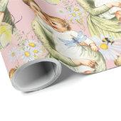 ベビーガールヴィンテージラッピング紙 ラッピングペーパー (ロールコーナー)