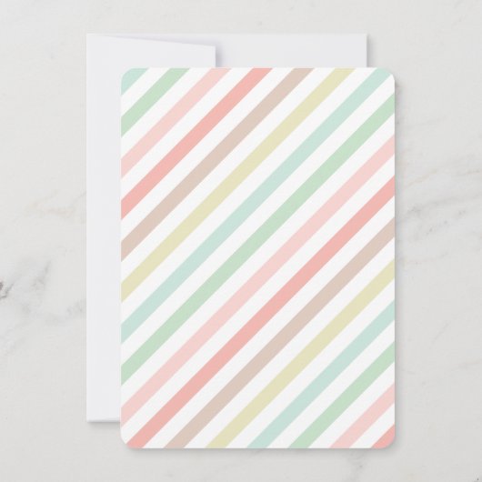 ベビーガールヴィンテージ1st誕生日パーティー写真招待状 招待状 (裏面)