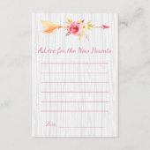 ベビーガール予測とアドバイスカード アドバイスカード (裏面)