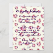 ベビーガール兄弟姉妹新着 案内状 (裏面)