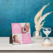 ベビーガール写真かわいいエレガントピンクの天使の宗教 フォトプラーク (インサイチュ)