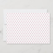 ベビーガール写真ピンクドット誕生発表カード サンキューカード (裏面)