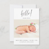 ベビーガール写真誕生のお知らせ 案内状 (正面)