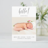 ベビーガール写真誕生のお知らせ 案内状 (スタンド正面)