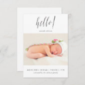 ベビーガール写真誕生のお知らせ 案内状 (正面/裏面)