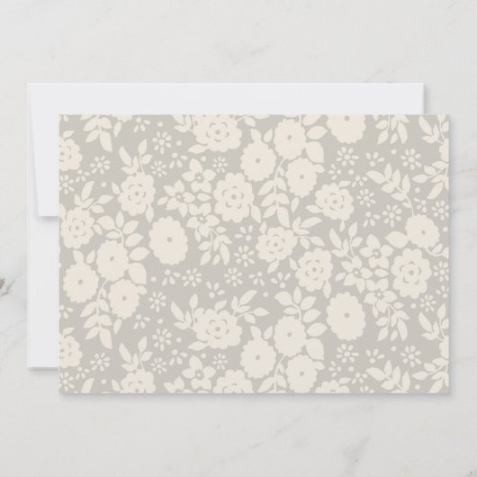 ベビーガール出産発表はがき 招待状 (裏面)