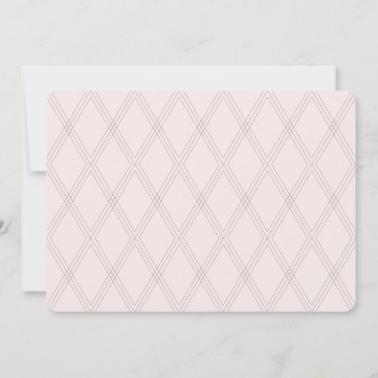 ベビーガール出産発表ピンクの写真カード 招待状 (裏面)