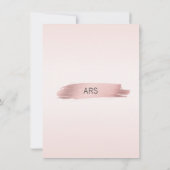 ベビーガール出産発表ピンクローズ | フォト 案内状 (裏面)