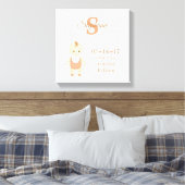 ベビーガール出産発表 キャンバスプリント (インサイチュ (寝室))