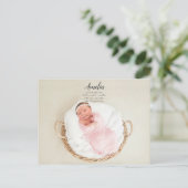 ベビーガール出産発表 ポストカード (スタンド正面)