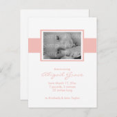 ベビーガール出産発表 案内ポストカード (正面/裏面)