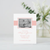 ベビーガール出産発表 案内ポストカード (スタンド正面)