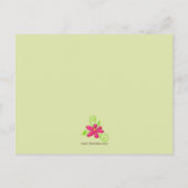 ベビーガール出産発表 案内ポストカード (裏面)