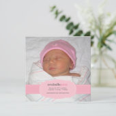 ベビーガール出産発表 案内状 (スタンド正面)