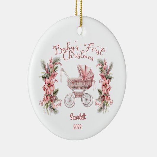 ベビーガール初めてのクリスマスオーナメント セラミックオーナメント (右)