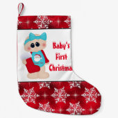 ベビーガール初めてのクリスマスストッキング スモールクリスマスストッキング (正面)
