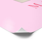 ベビーガール初めてのクリスマスソフトピンクフローラフレーム ポスター (コーナー)