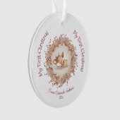 ベビーガール初めてのクリスマス名オーナメント オーナメント (正面)