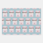 ベビーガール初めてのクリスマス ラッピングペーパーシート (正面)