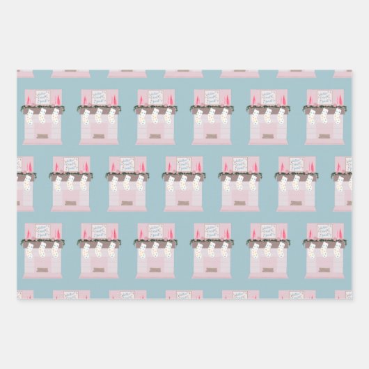 ベビーガール初めてのクリスマス ラッピングペーパーシート (正面)