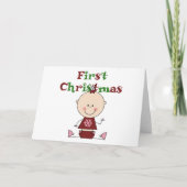 ベビーガール初めてのクリスマスTシャツ&ギフト シーズンカード (正面)