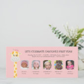 ベビーガール初誕生日年 招待状 (スタンド正面)