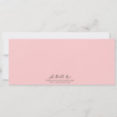 ベビーガール初誕生日年 招待状 (裏面)