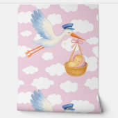 ベビーガール到着子供部屋デコール 壁紙 (ほどく)