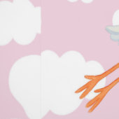 ベビーガール到着子供部屋デコール 壁紙 (縫い目)