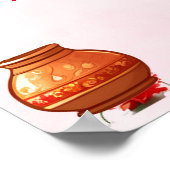 ベビーガール名前付けクレードルの式の歓迎のサイン ポスター (角)