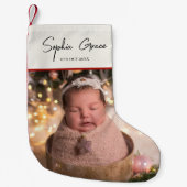 ベビーガール名&写真 スモールクリスマスストッキング (正面)