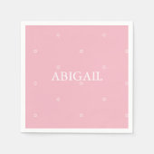 ベビーガール命名式ヘブライ語ユダヤ人 スタンダードカクテルナプキン (正面)