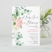ベビーガール咲く春フローラ緑のシャワー 招待状 (スタンド正面)