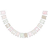 ベビーガール図解入りの、写真付きのベイビーシャワー バンティングフラッグ (全)