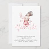 ベビーガール天国可愛いミニマリストのベビーシャワーを送信 招待状 (正面)