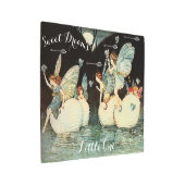 ベビーガール子供部屋デコールスワンフェアリー甘い夢 メタルプリント (アングル)