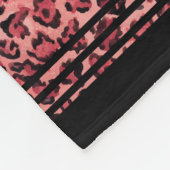 ベビーガール子供部屋モダンデコールヒョウ水彩色 フリースブランケット (角)