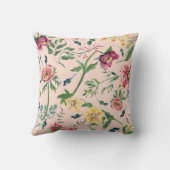 ベビーガール子供部屋ラビットフローラ誕生統計名 クッション (裏面)