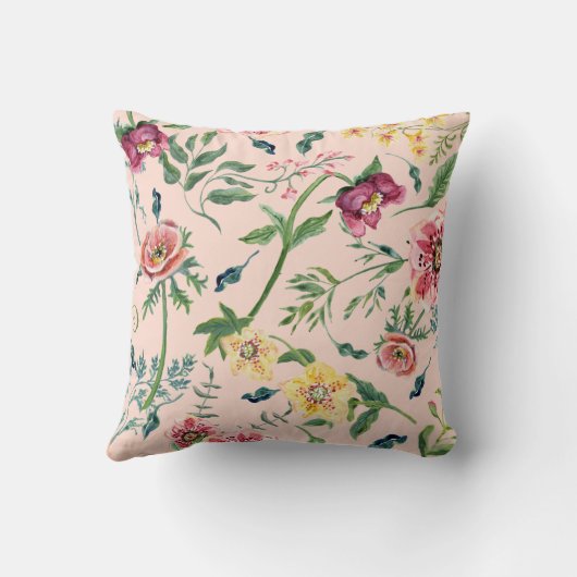 ベビーガール子供部屋ラビットフローラ誕生統計名 クッション (裏面)