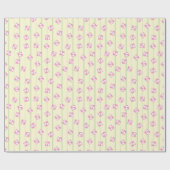 ベビーガール愛らしい足ピンクパターンシャワー ラッピングペーパー (フラット)