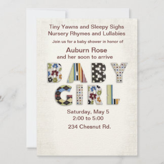 ベビーガール招待状 招待状