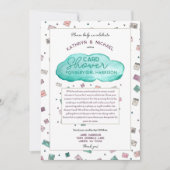 ベビーガール振りかけるカードシャワー 招待状 (正面)
