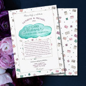 ベビーガール振りかけるカードシャワー 招待状