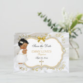 ベビーガール救バプテスマデイトホワイト金ゴールドクロス セーブザデート (スタンド正面)