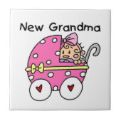 ベビーガール新おばあちゃんプレゼント タイル (正面)