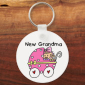 ベビーガール新おばあちゃんTシャツ&ギフト キーホルダー (正面)