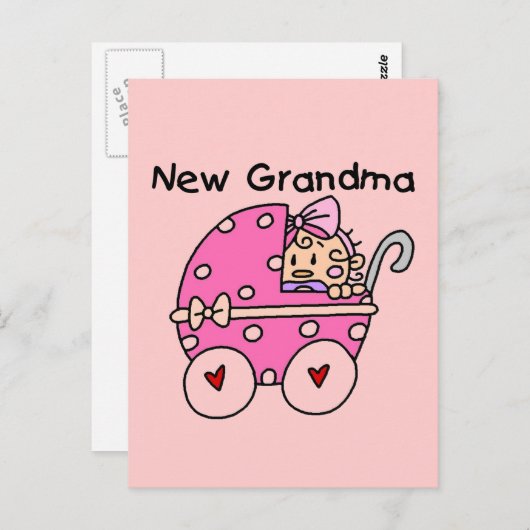 ベビーガール新おばあちゃんTシャツ&ギフト ポストカード (正面/裏面)