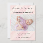 ベビーガール新着 案内状 (正面)