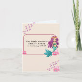 ベビーガール最初の誕生日パーティマーメイド 招待状 (正面)